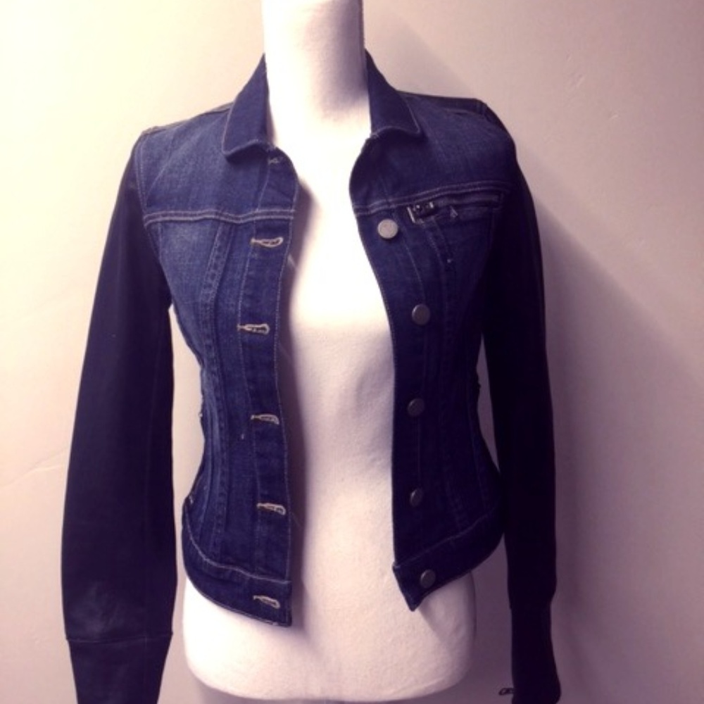 Paige Denim and Leather Jacket XS